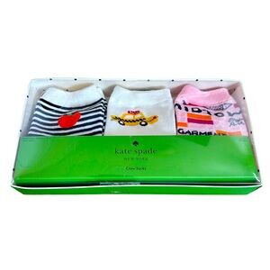 KATE SPADE Crew Socks - 3 Pair Boxed Set
